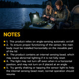 Parti 2 automatiska sensorlampor lämpliga för tältbagage/bilförvaringslådor/fiskelådor/campingförvaringslådor – svart (M1)#