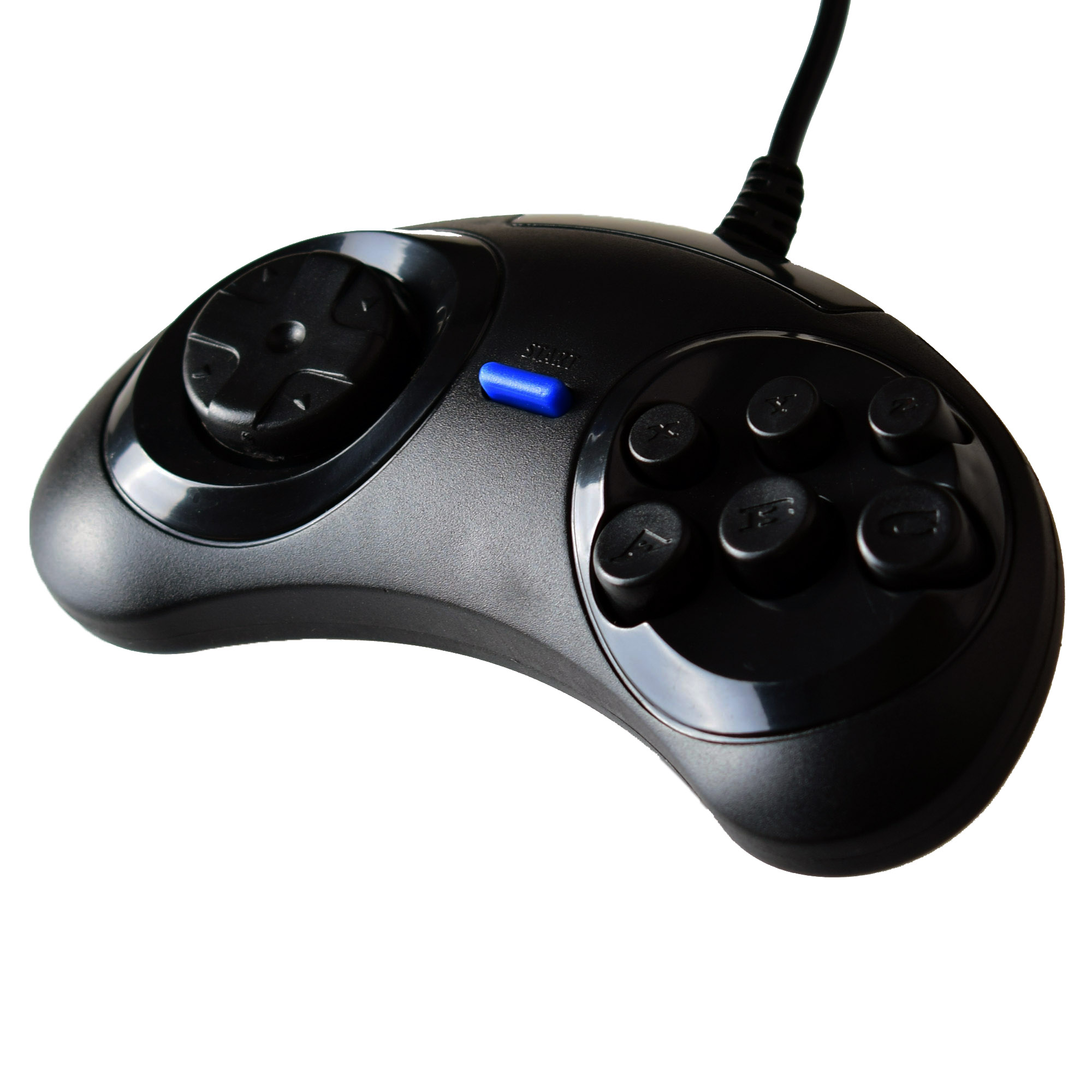 USB 6 BUTTON WIRED SEGA GENESIS CONTROLLER GAMEPAD FOR PC ...